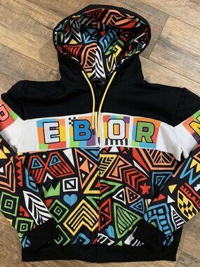 Switch Remarkable REBORN Full Zip HOODIE SWEATSHIRT Bright Colors Men Size Large